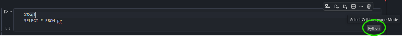 Select cell language
